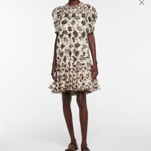 ULLA JOHNSON Cassian floral cotton-blend midi dress